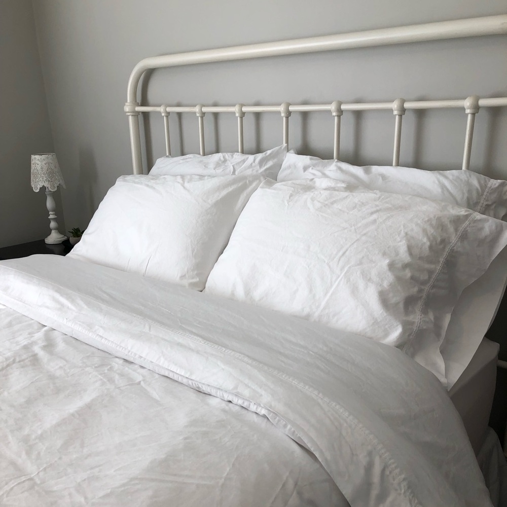 SOLD Kirkland White Linen Sheets